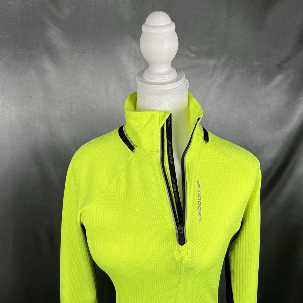 Brooks Running Top Women's S Long Sleeve Run Visible Hiโ Vis Reflective Pullover - Picture 5 of 15